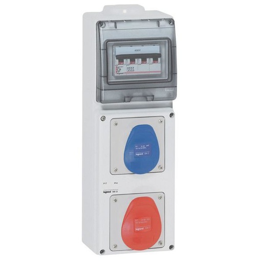 [LEG058932] Coffret Multprise Avec Disjoncteurs 1X2P+T 16A 230V + 1X3P+T legrand 058932