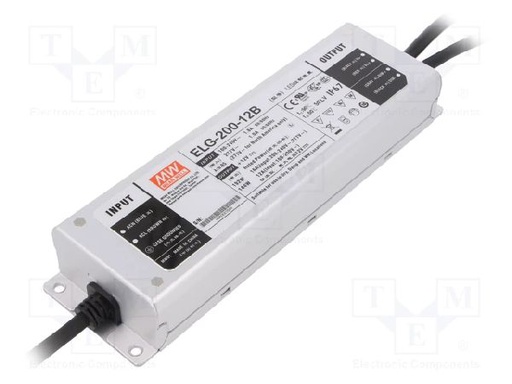 [ME-ELG-200-12B] Alimentation LED 12V 200W IP67 Dimmable
