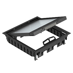 [OBO7405085] Boîtier de sol GES9-3S U 9011 7405085