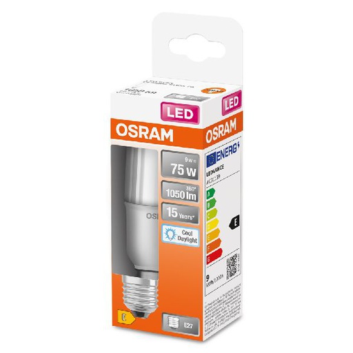 [OSR466258] Osram LED STICK75 Dépolie 865 E27 9W 1050lm ø40,4 - 466258