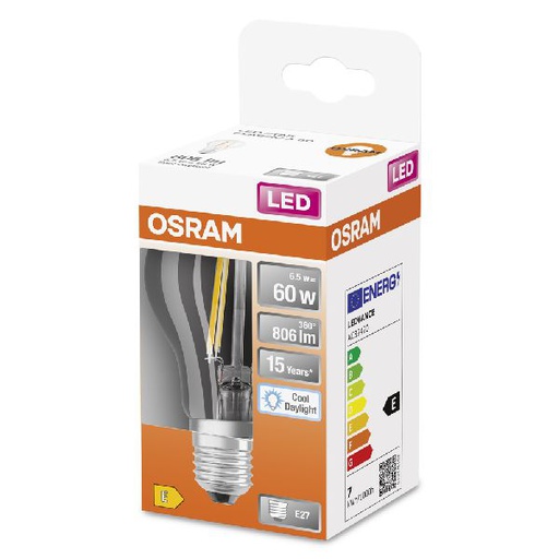 [OSR466036] LED Star FILAMENT CLA 60 klar non-dim 7W/865 E27 806LM BOX - 466036