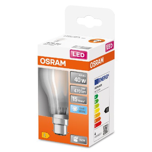 [OSR592650] LED Standard verre dépoli 4W=40 B22 froid - 592650