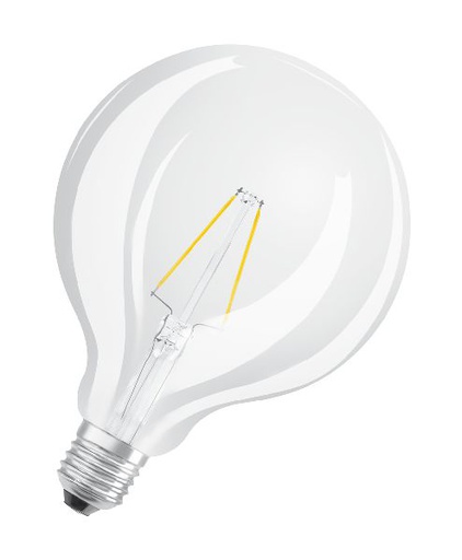[OSR590656] Osram LED FIL GLOBE25 Claire 827 E27 2,5W 250lm Verre ø124 - 590656