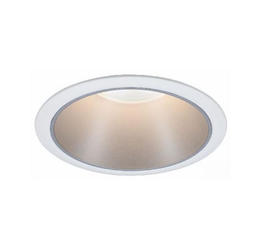[PAU93398] ENC Cole rond fixe max. 1x10W GU10 230V blanc dépoli/argent Alu/plastique