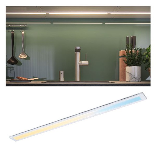 [PAU99963] Clever Connect cadre de spot 500mm 1x 8W 2700-6500K 12V Blanc dépoli/Alu