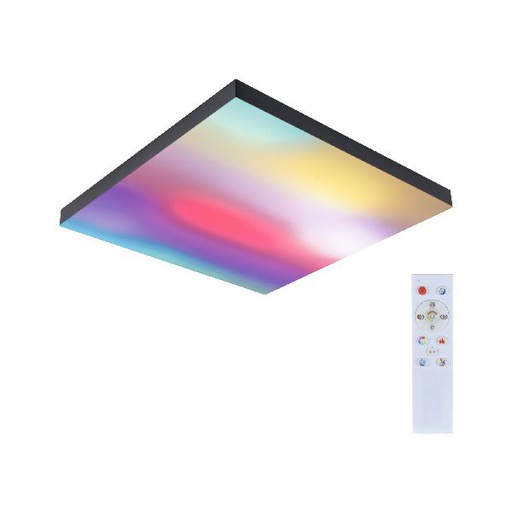 [PAU79908] Panneau Velora Rainbow 450x450mm 19W dynamic RGBW noir 230V Métal