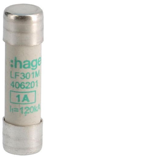 [HAG-LF301M] Cartouche Fusible cylindrique 10x38mm aM 1A 500V AC 120kA LF301M