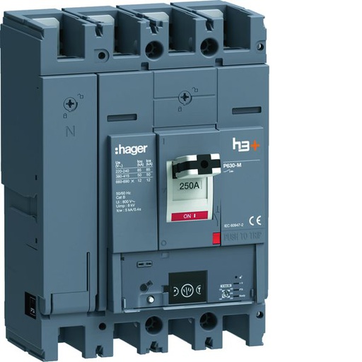 [HAG-HMW251NR] Disjoncteur Boitier Moulé h3+ P630 ENERGY 4P4D In250A Icu50kA à plage HMW251NR