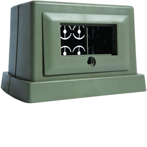 [HAG-AKT445] Borne pour 4 prises 45x45 pour AK grise AKT445