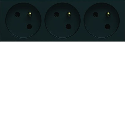 [HAG-WXF423N] Prise de courant triple speciale goulotte gallery 2P+T 16A night WXF423N