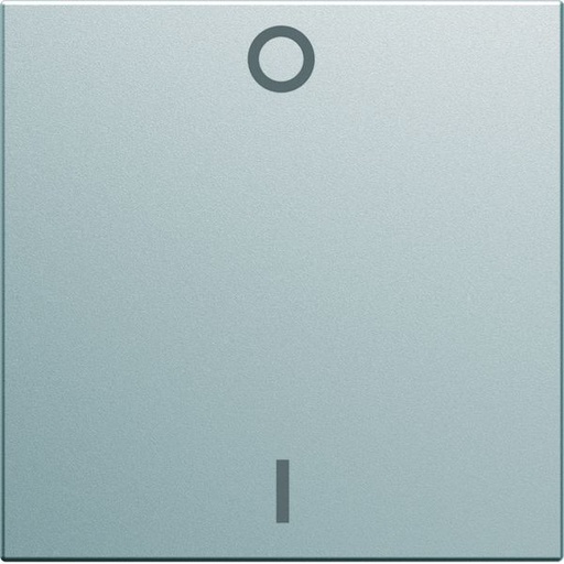 [HAG-WXD004T] Enjoliveur Gallery interrupteur avec marquage 0-1, 2 modules , finition Titane WXD004T