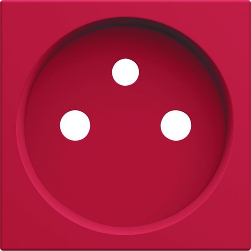 [HAG-WXD100R] Enjoliveur Gallery prise de courant à puits 2P+T, finition Rouge WXD100R