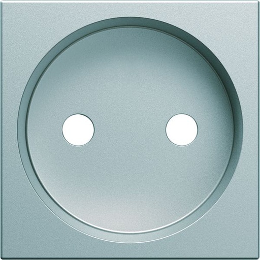 [HAG-WXD102T] Enjoliveur Gallery prise de courant 2P à puits, finition Titane WXD102T