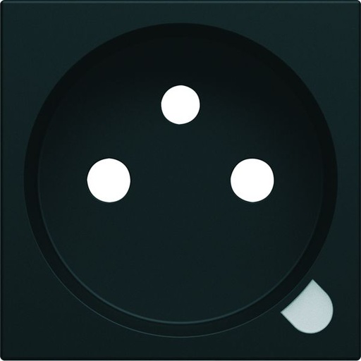 [HAG-WXD103N] Enjoliveur Gallery prise de courant à puits 2P+T à voyant, finition Night WXD103N