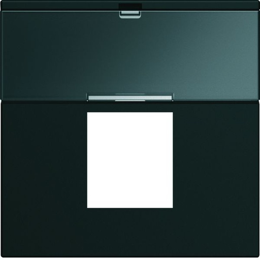 [HAG-WXD206N] Enjoliveur Gallery prise RJ45 avec porte étiquette 2 modules, finition Night WXD206N