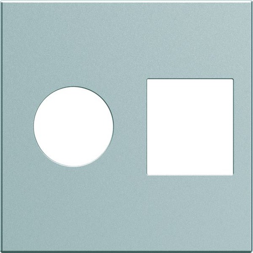 [HAG-WXD240T] Enjoliveur Gallery prise TV + RJ45 2 modules, finition Titane WXD240T