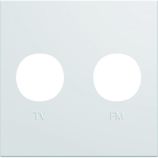 [HAG-WXD253B] Enjoliveur Gallery prise TV + FM 2 modules, finition Pure WXD253B