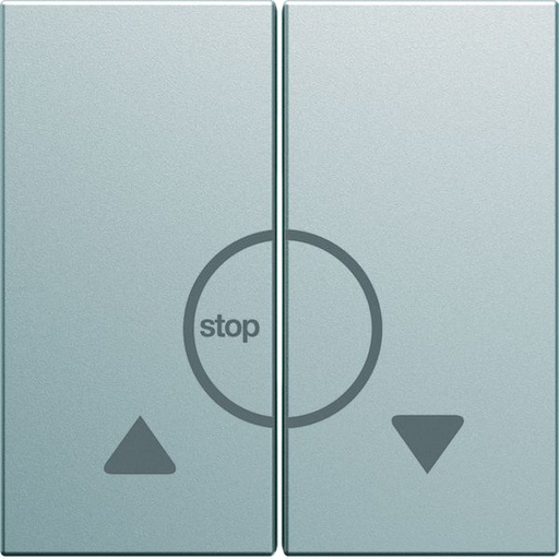 [HAG-WXD301T] Enjoliveur Gallery volet roulant bouton poussoir 2 modules , finition Titane WXD301T