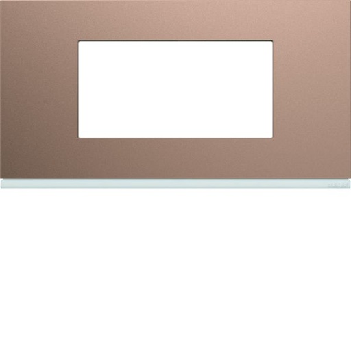 [HAG-WXP0504] Plaque de finition Gallery 4 modules Rosé entraxe 71 mm WXP0504