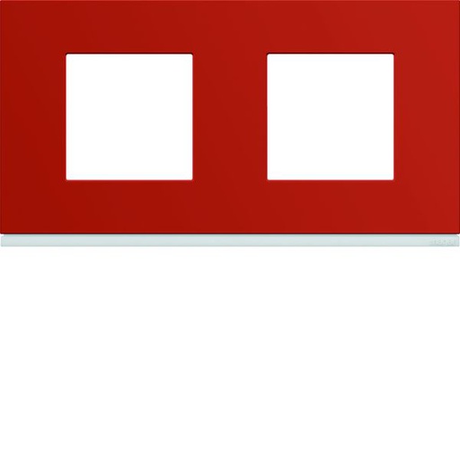 [HAG-WXP0612] Plaque de finition Gallery 2 postes Eglantine horizontale entraxe 71 mm WXP0612