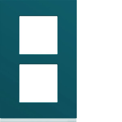 [HAG-WXP0822] Plaque de finition Gallery 2 postes Peacock verticale entraxe 57 mm WXP0822