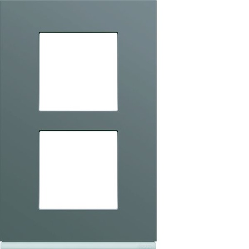 [HAG-WXP0922] Plaque de finition Gallery 2 postes Taupe verticale entraxe 57 mm WXP0922