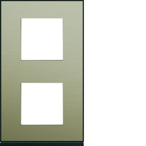 [HAG-WXP2242] Plaque de finition Gallery 2 postes Bronze verticale entraxe 71 mm WXP2242