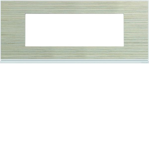 [HAG-WXP2506] Plaque de finition Gallery 6 modules Latté entraxe 57 mm WXP2506