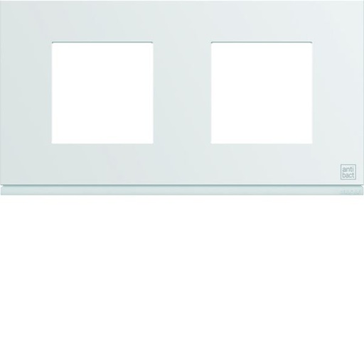 [HAG-WXP9912] Plaque de finition Gallery 2 postes Antibactérien entraxe 71 mm WXP9912