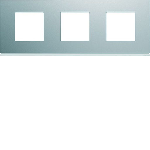 [HAG-WXP0113] Plaque de finition Gallery 3 postes horizontale Titane entraxe 71 mm WXP0113