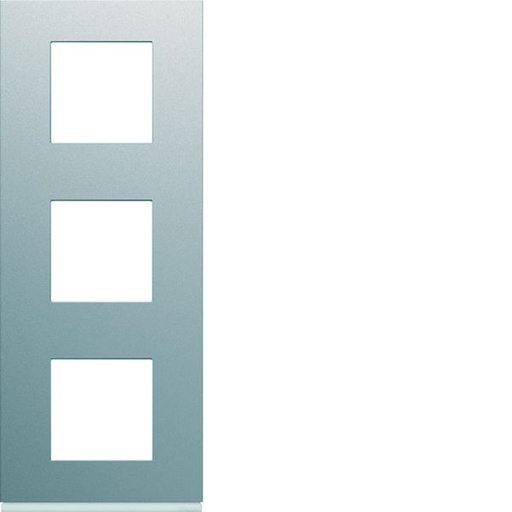 [HAG-WXP0143] Plaque de finition Gallery 3 postes verticale Titane entraxe 71 mm WXP0143