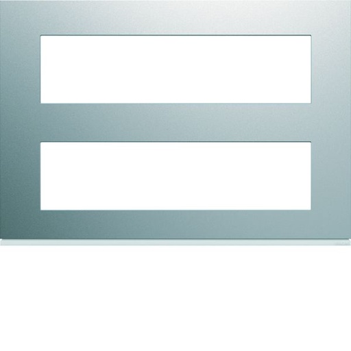 [HAG-WXP0196] Plaque de finition Gallery 16 modules Titane entraxe 71 mm WXP0196