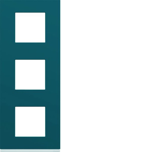 [HAG-WXP0843] Plaque de finition Gallery 3 postes verticale Peacock entraxe 71 mm WXP0843