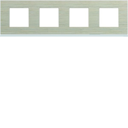 [HAG-WXP2514] Plaque de finition Gallery 4 postes horizontale Latté entraxe 71 mm WXP2514