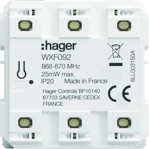 [HAG-WXF092] Emetteur radio mural, gallery, quicklink, plat, pile plate, 2 postes WXF092