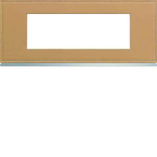 [HAG-WXP5106] Plaque de finition Gallery 6 modules Cord leather entraxe 57 mm WXP5106