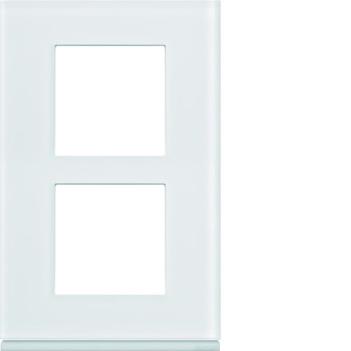 [HAG-WXP4022] Plaque de finition Gallery 2 postes Moon glass verticale entraxe 57 mm WXP4022