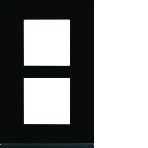 [HAG-WXP4122] Plaque de finition Gallery 2 poste Midnight glass entraxe 57 mm WXP4122