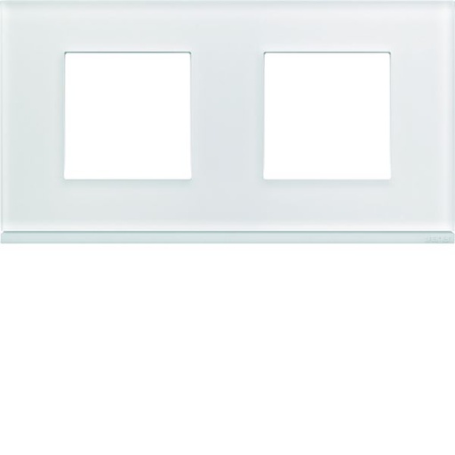 [HAG-WXP4012] Plaque de finition Gallery 2 poste Moon glass entraxe 71 mm WXP4012