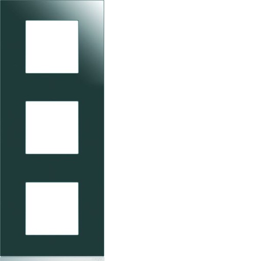 [HAG-WXP5043] Plaque de finition Gallery 3 postes verticale Mirror glass entraxe 71 mm WXP5043