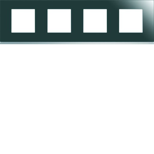 [HAG-WXP5014] Plaque de finition Gallery 4 postes horizontale Mirror glass entraxe 71 mm WXP5014