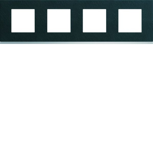 [HAG-WXP4414] Plaque de finition Gallery 4 postes horizontale ?Dark rock entraxe 71 mm WXP4414