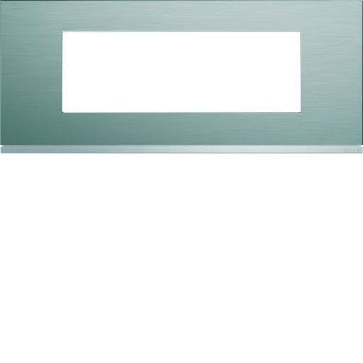 [HAG-WXP4206] Plaque de finition Gallery 6 modules Bright inox entraxe 57 mm WXP4206