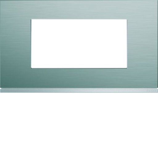 [HAG-WXP4234] Plaque de finition Gallery 4 modules Bright inox entraxe 57 mm WXP4234