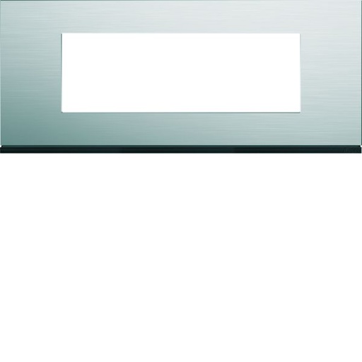 [HAG-WXP4306] Plaque de finition Gallery 6 modules Natural alu entraxe 57 mm WXP4306