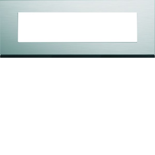 [HAG-WXP4308] Plaque de finition Gallery 8 modules Natural alu entraxe 71 mm WXP4308