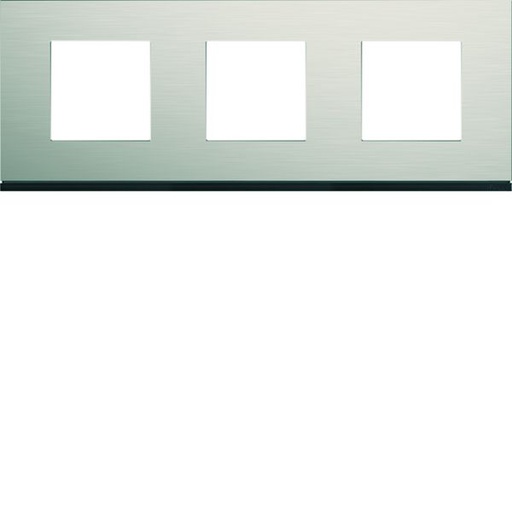 [HAG-WXP4513] Plaque de finition Gallery 3 postes horizontale Antique alu entraxe 71 mm WXP4513