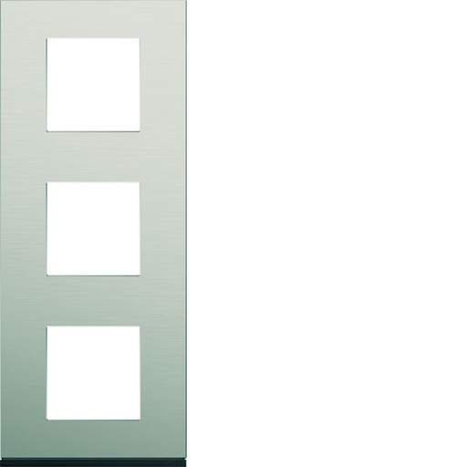 [HAG-WXP4543] Plaque de finition Gallery 3 postes verticale Antique alu entraxe 71 mm WXP4543