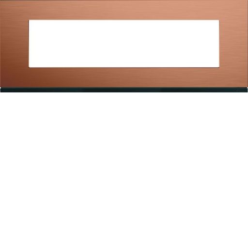 [HAG-WXP4608] Plaque de finition Gallery 8 modules Copper alu entraxe 71 mm WXP4608