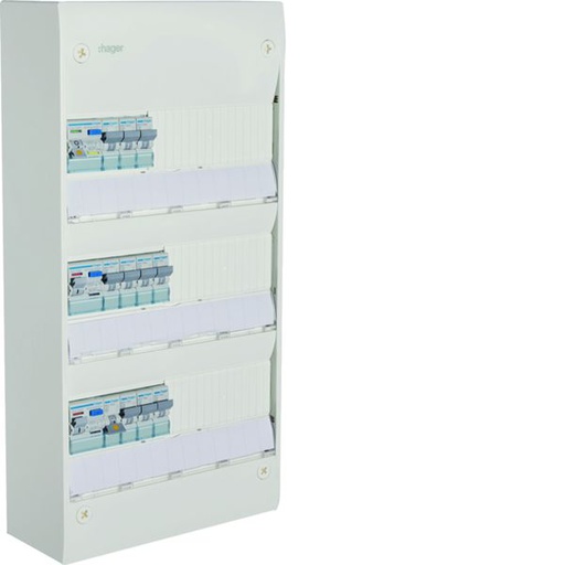 [HAG-GM313A] Tableau électrique Gamma+ 13, pré-équipé 3 rangées, 13 M, Quickfix GM313A